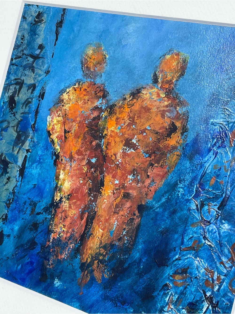 Écritures Artwork Jeannine Bernardon Le Van Painted Texture Gallery Framed COA